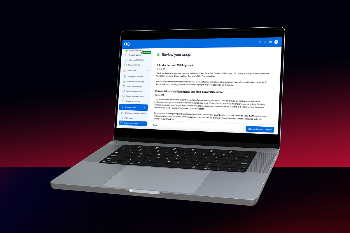 A laptop showing software screens